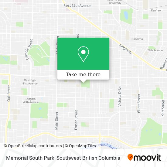 Memorial South Park map