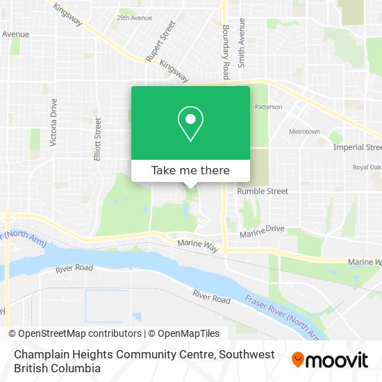 Champlain Heights Community Centre map