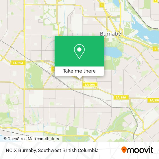 NCIX Burnaby map