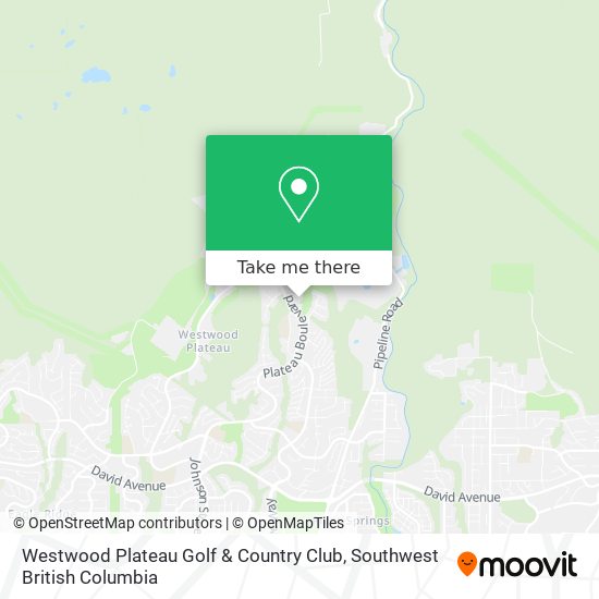 Westwood Plateau Golf & Country Club map