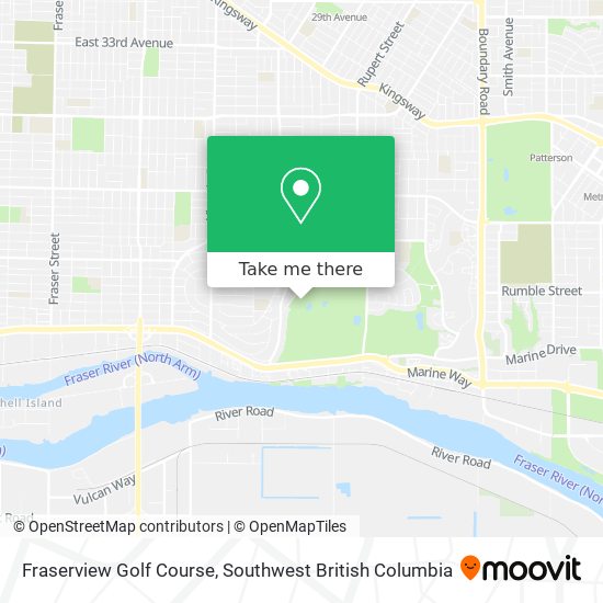 Fraserview Golf Course map