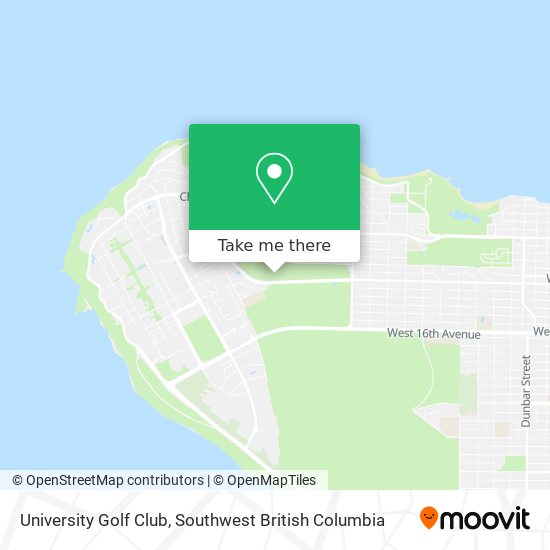 University Golf Club map