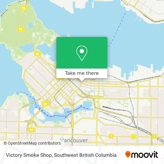 Victory Smoke Shop map