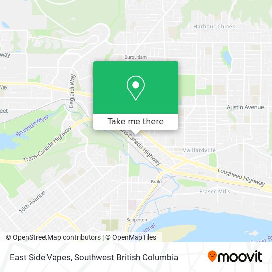 East Side Vapes map