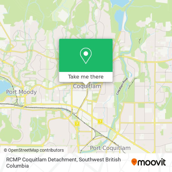 RCMP Coquitlam Detachment map