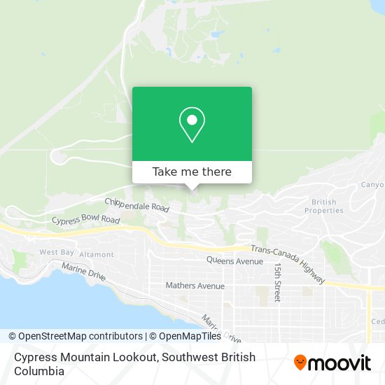 Cypress Mountain Lookout map