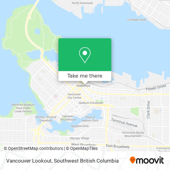 Vancouver Lookout map