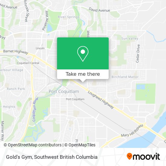 Gold's Gym map