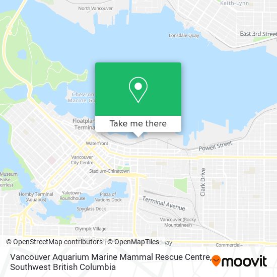 Vancouver Aquarium Marine Mammal Rescue Centre map