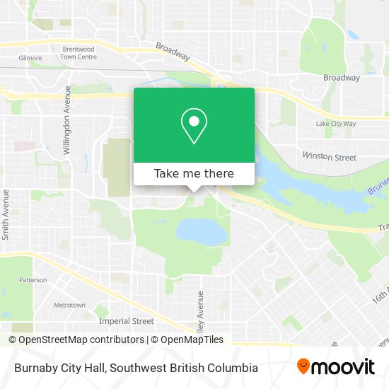 Burnaby City Hall map