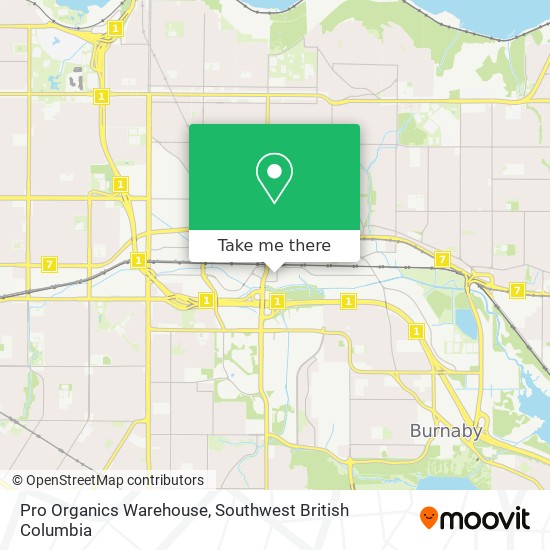 Pro Organics Warehouse map