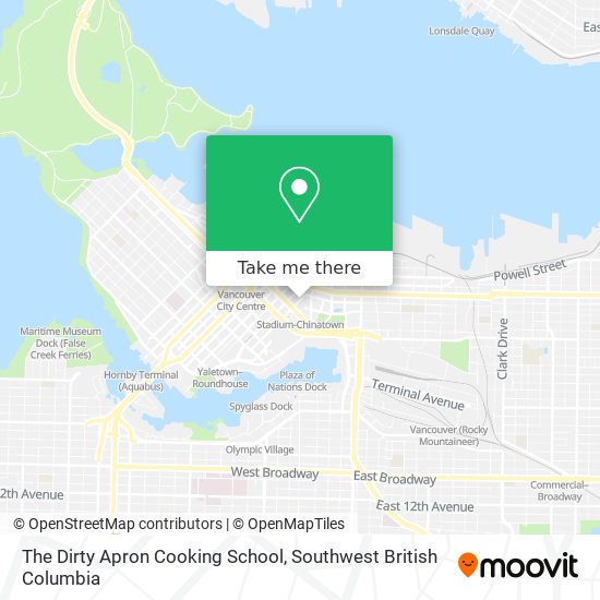 The Dirty Apron Cooking School map