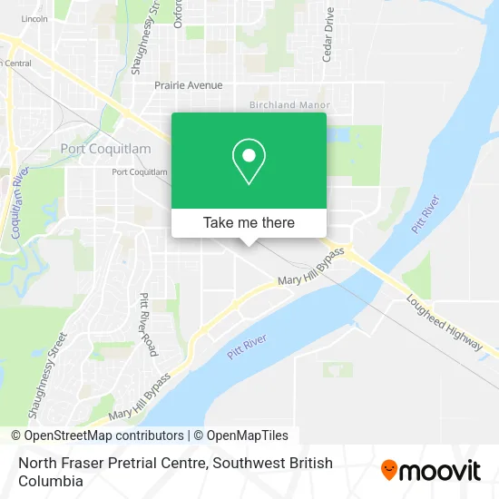 North Fraser Pretrial Centre map