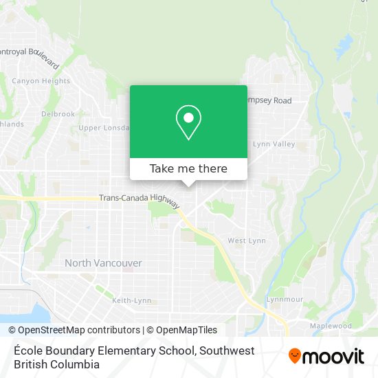 École Boundary Elementary School map