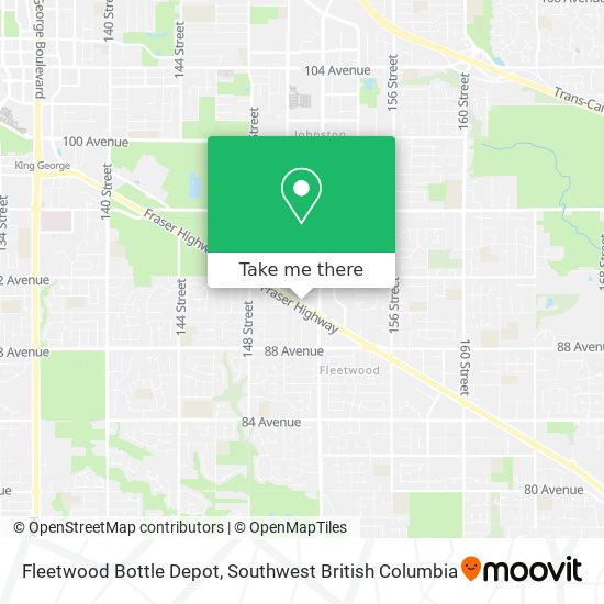 Fleetwood Bottle Depot map