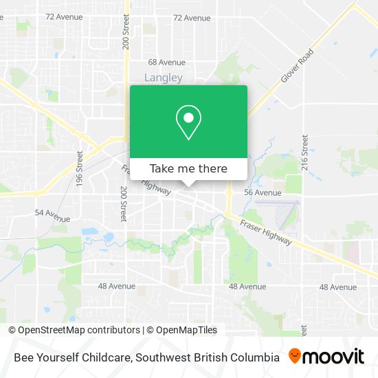 Bee Yourself Childcare map