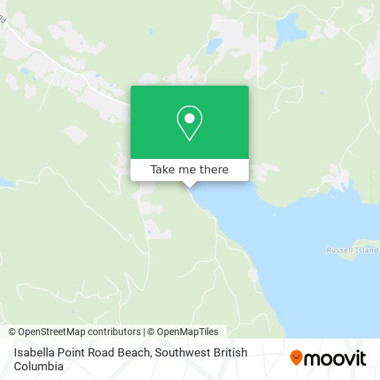 Isabella Point Road Beach map