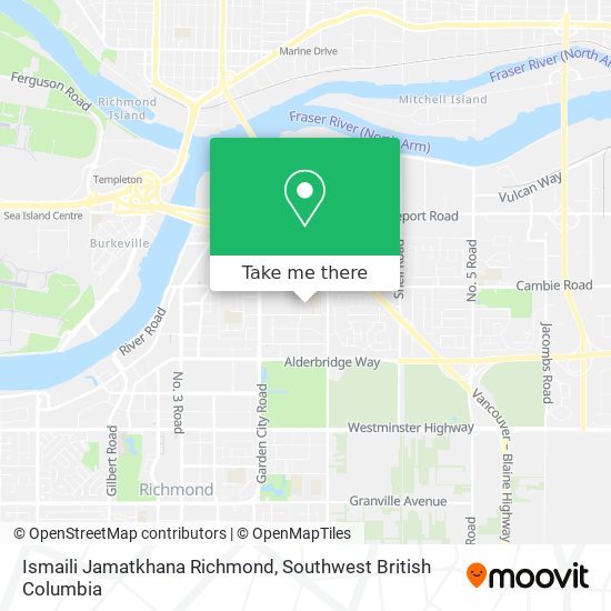 Ismaili Jamatkhana Richmond map