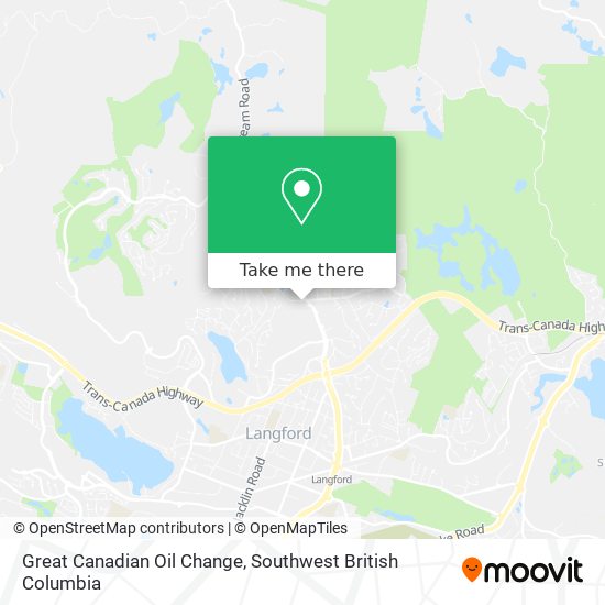 Great Canadian Oil Change map