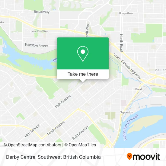 Derby Centre map