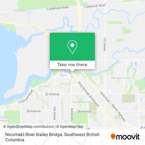 Nicomekl River Bailey Bridge map