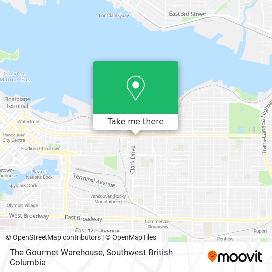 The Gourmet Warehouse map