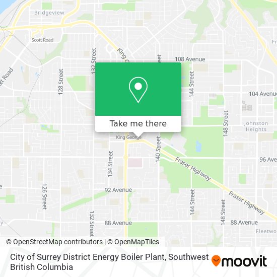 City of Surrey District Energy Boiler Plant map