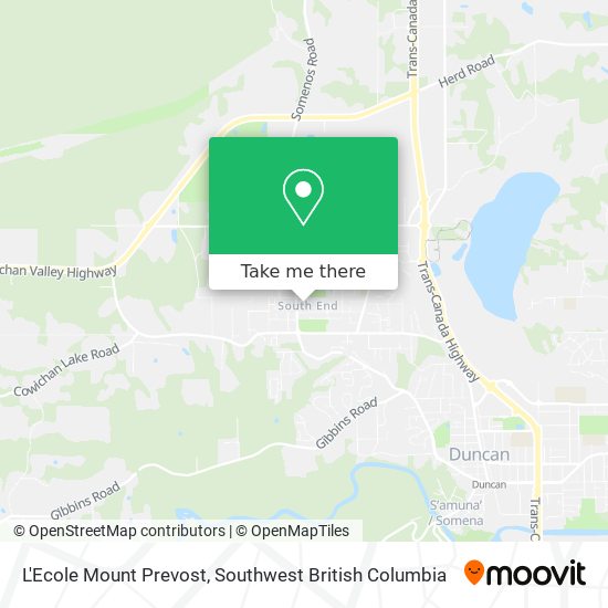 L'Ecole Mount Prevost map