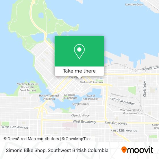 Simon's Bike Shop map