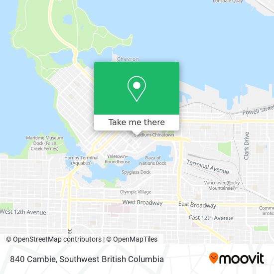 840 Cambie map