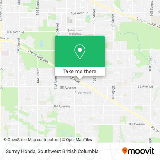 Surrey Honda map