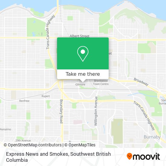 Express News and Smokes map