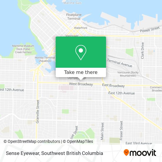 Sense Eyewear map