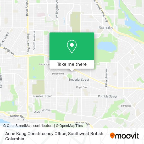 Anne Kang Constituency Office map