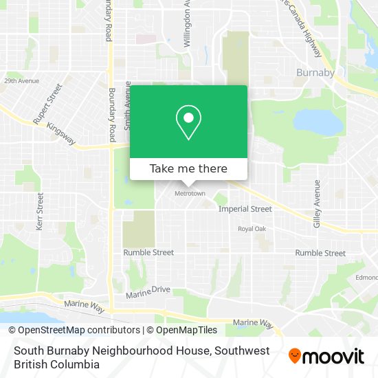 South Burnaby Neighbourhood House map