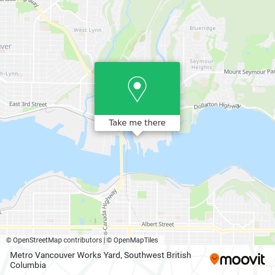 Metro Vancouver Works Yard map
