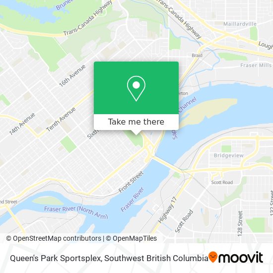 Queen's Park Sportsplex map