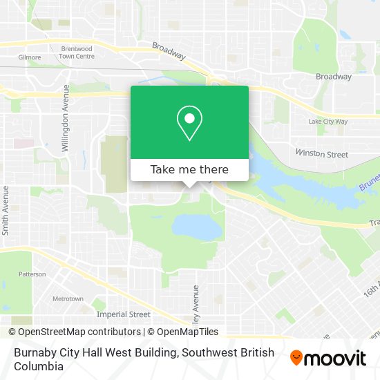 Burnaby City Hall West Building map