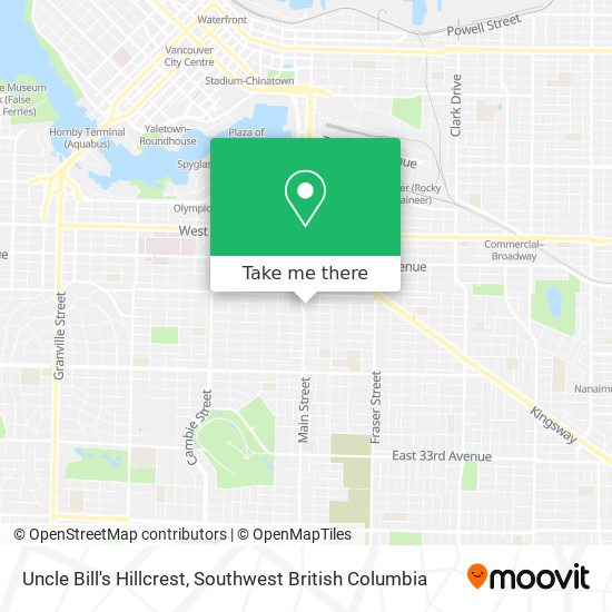 Uncle Bill's Hillcrest plan