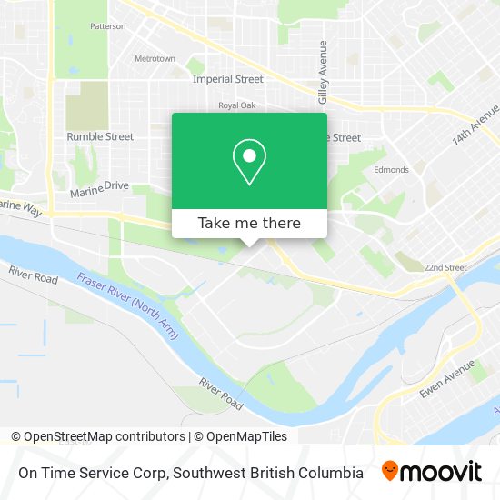 On Time Service Corp map