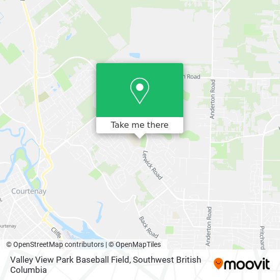 Valley View Park Baseball Field map