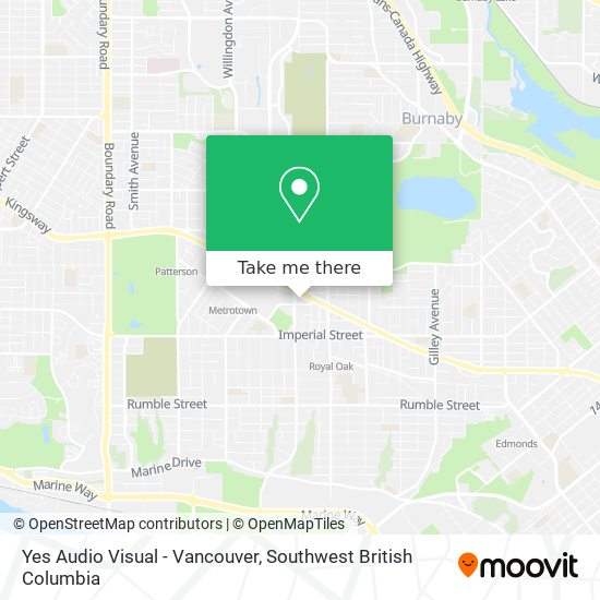 Yes Audio Visual - Vancouver map