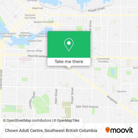 Chown Adult Centre map