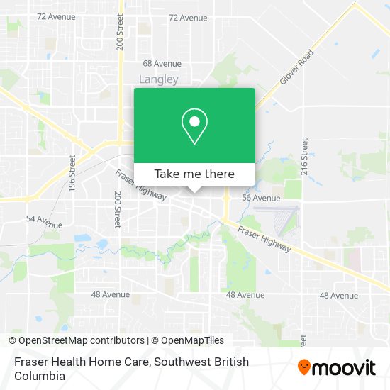 Fraser Health Home Care map