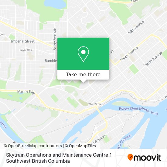 Skytrain Operations and Maintenance Centre 1 map