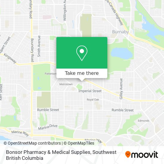 Bonsor Pharmacy & Medical Supplies map