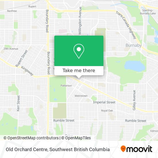 Old Orchard Centre map