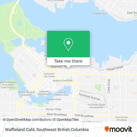Waffleland Café map