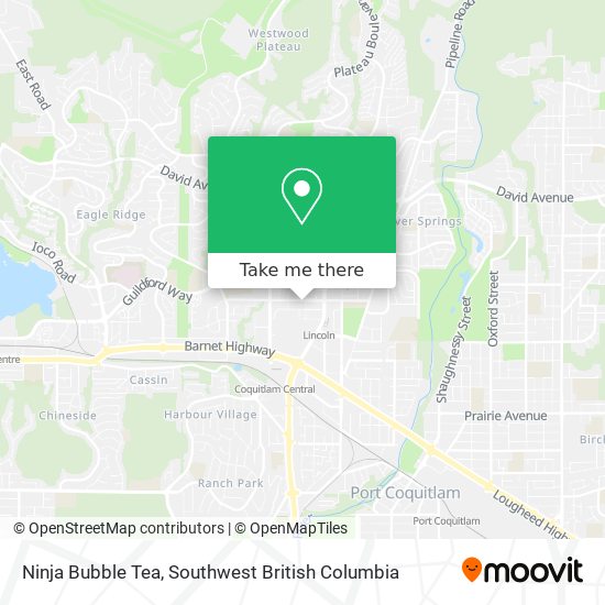 Ninja Bubble Tea map