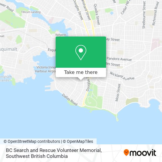 BC Search and Rescue Volunteer Memorial map